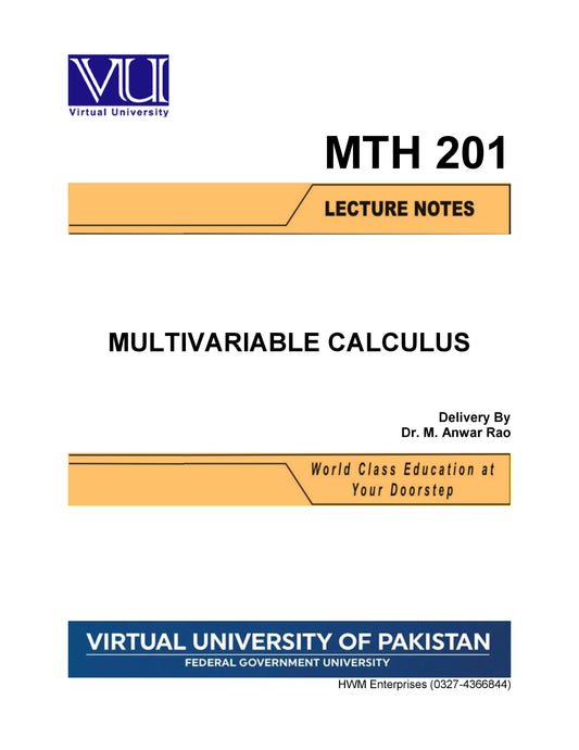 MTH 201 Multivariable Calculus