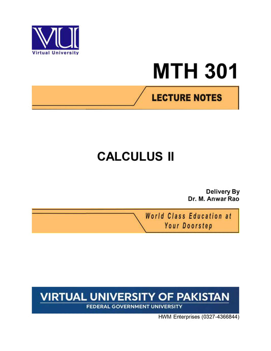 MTH 301 Calculus II