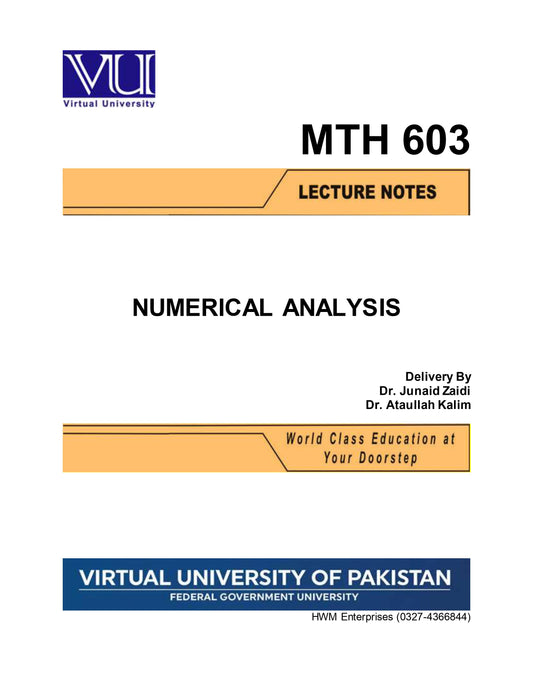 MTH 603 Numerical Analysis