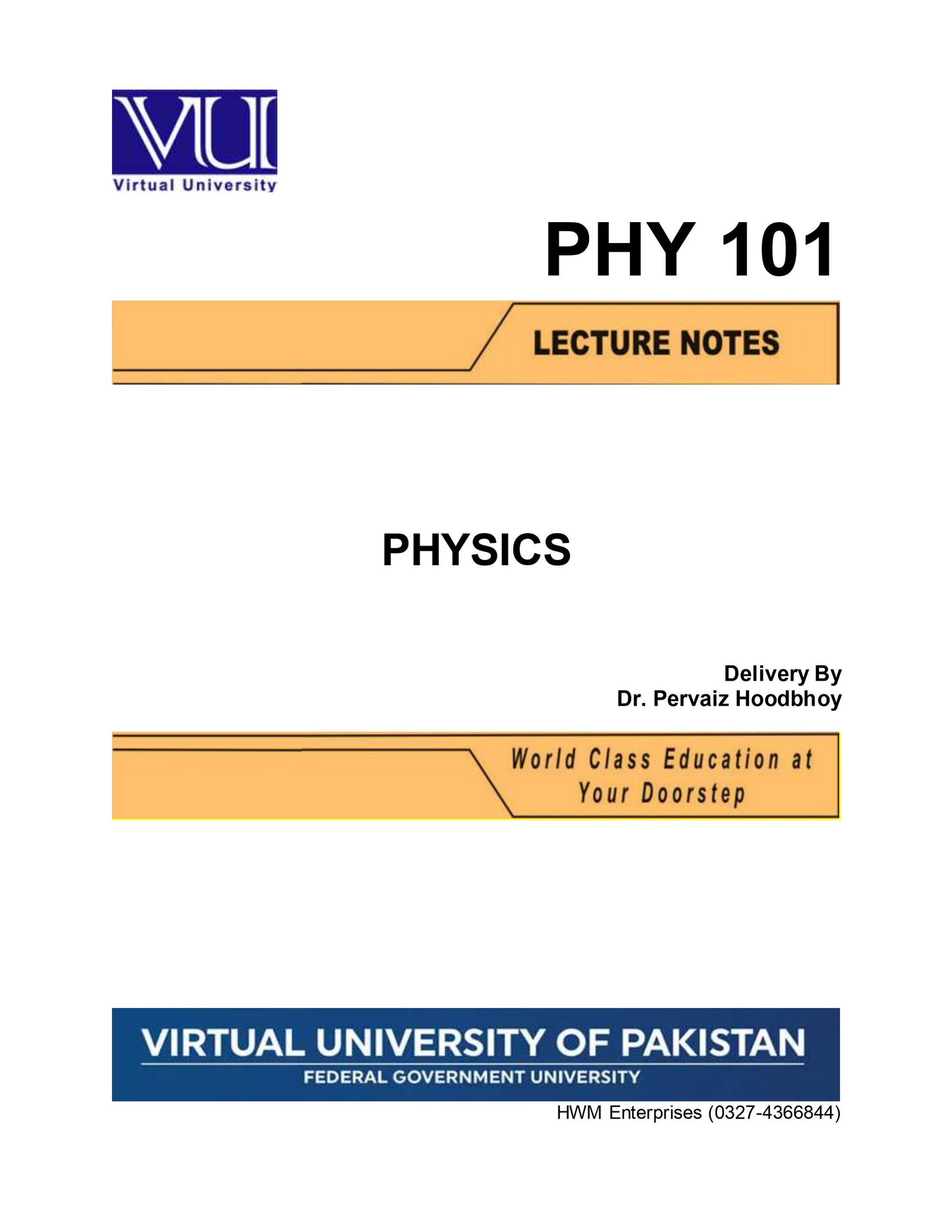 PHY 101 Physics