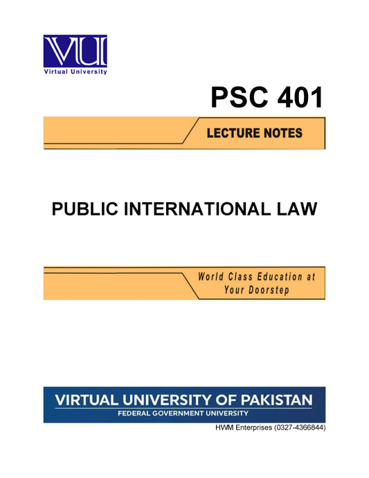 PSC 401 Public International Law