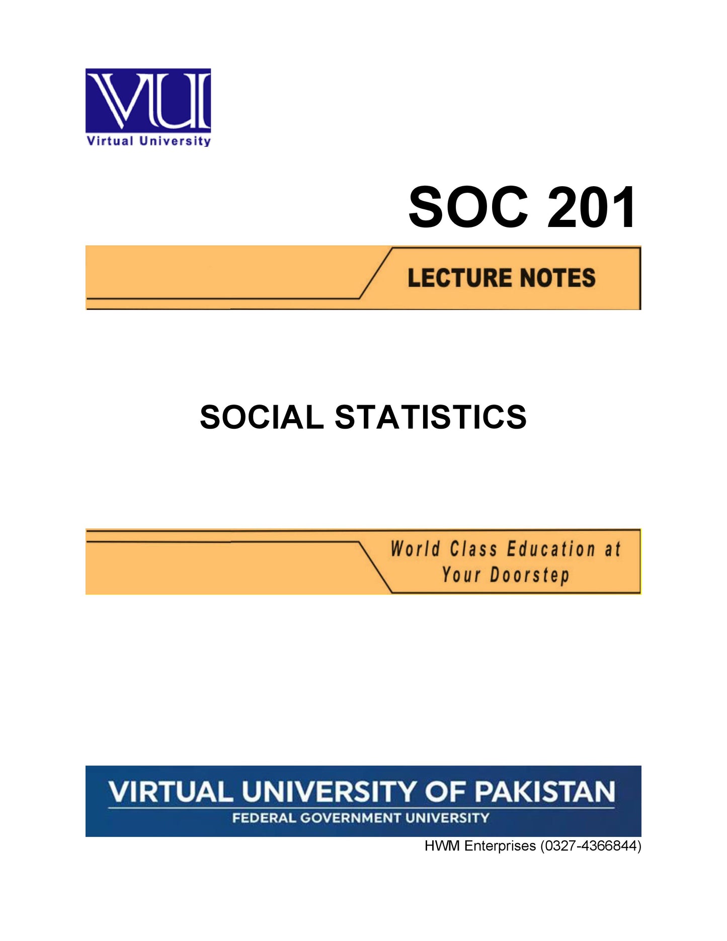 SOC 201 Social Statistics