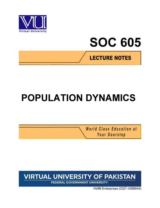 SOC 605 Population Dynamics