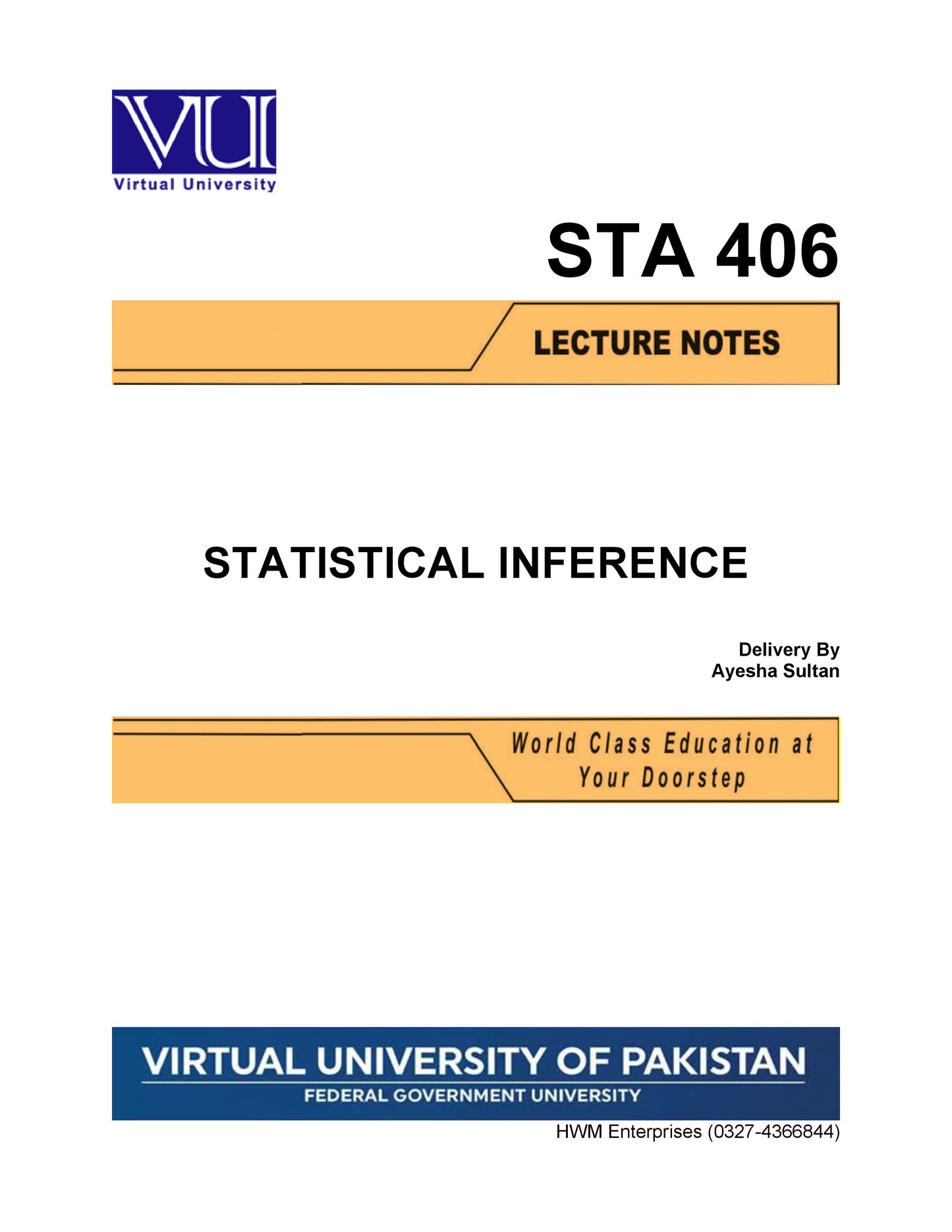 STA 406 Statistical Inference