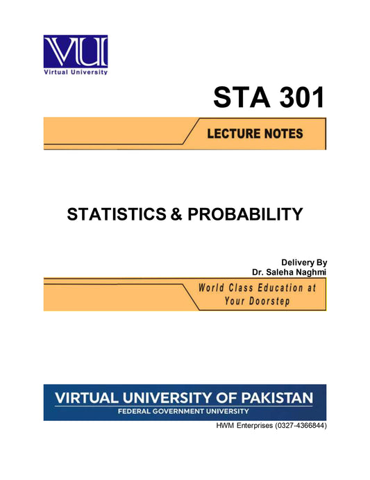 STA 301 Statistics & Probability