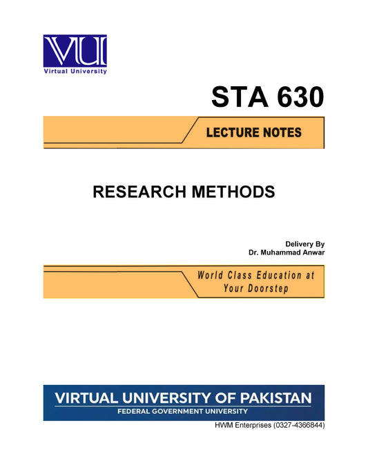 STA 630 Research Methods