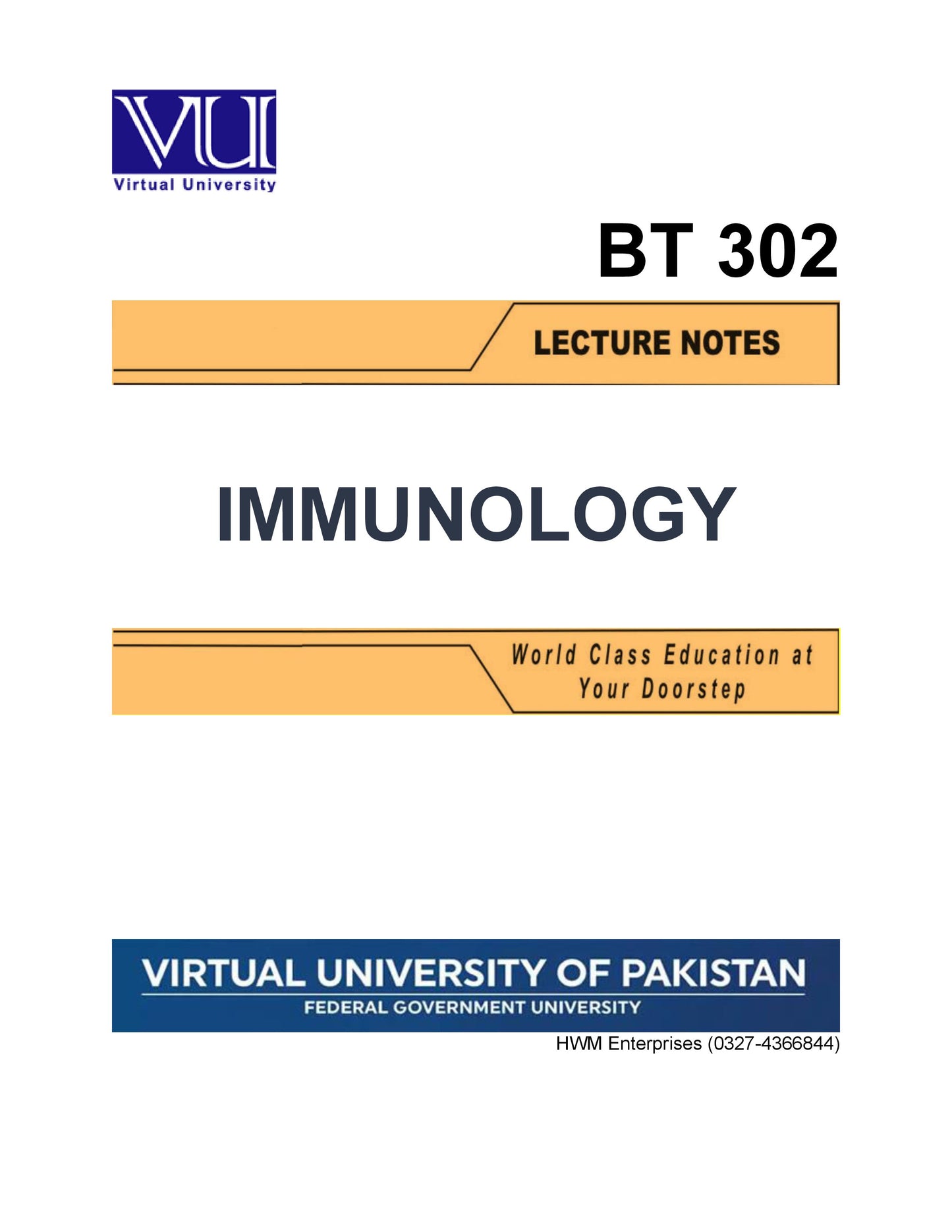 BT 302 Immunology