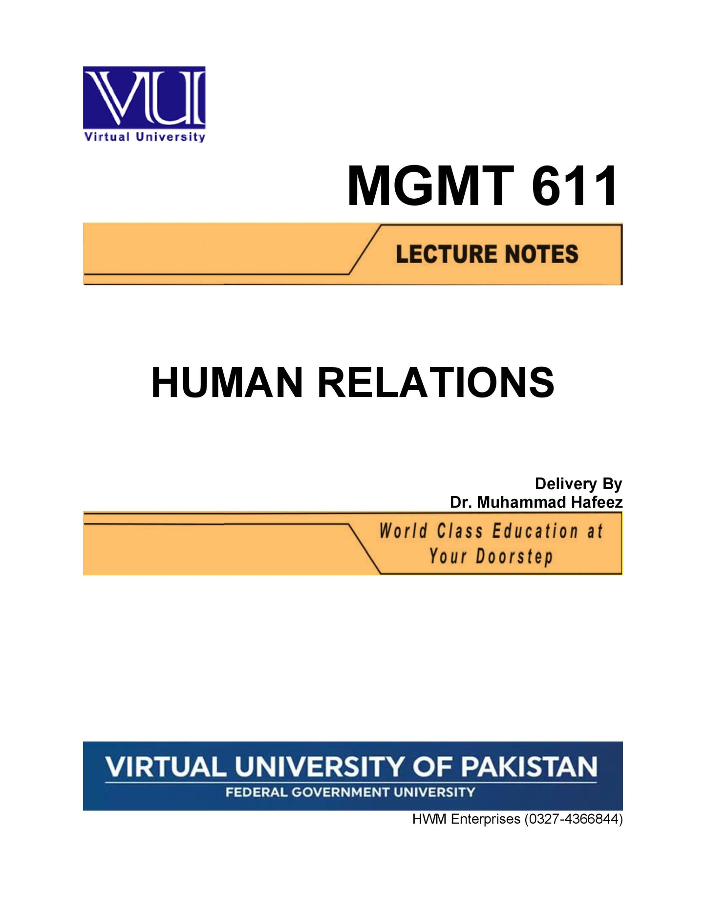 MGMT 611 Human Relations