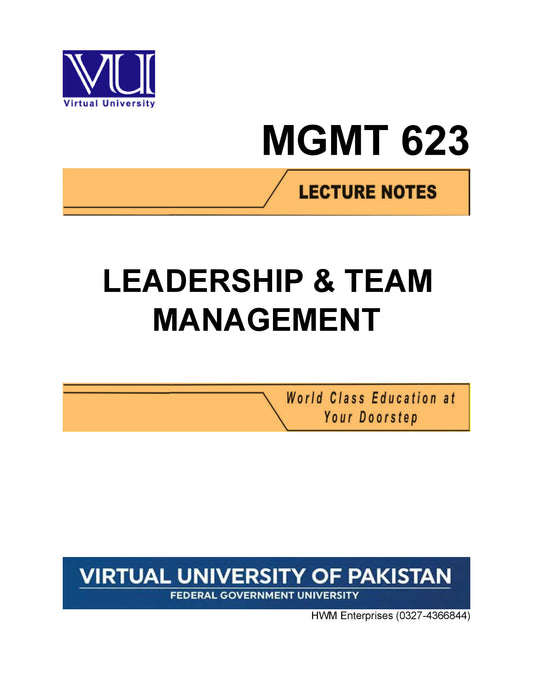 MGMT 623 Leadership & Team Management