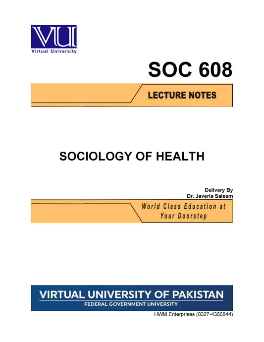 SOC 608 Sociology of Health