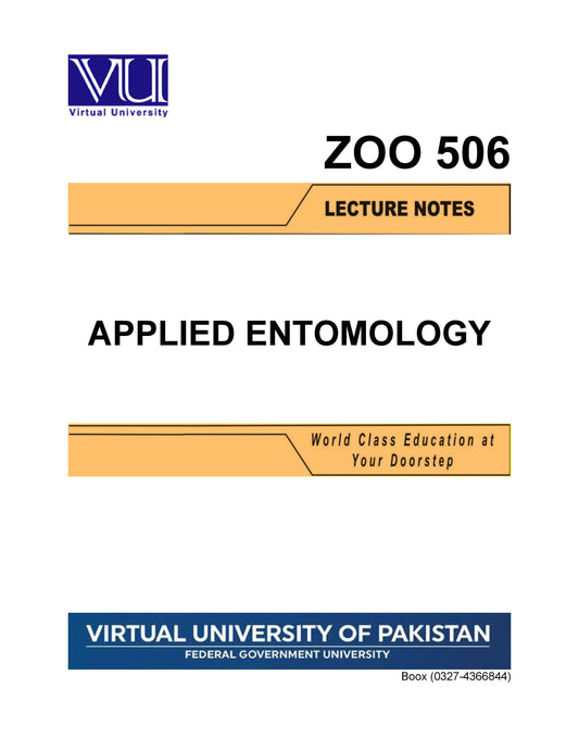 ZOO 506 Applied Entomology