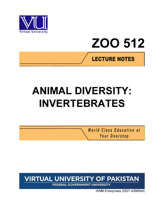 ZOO 512 Animal Diversity: Invertebrates