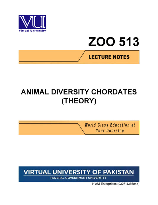 ZOO 513 Animal Diversity: Chordates (Theory)